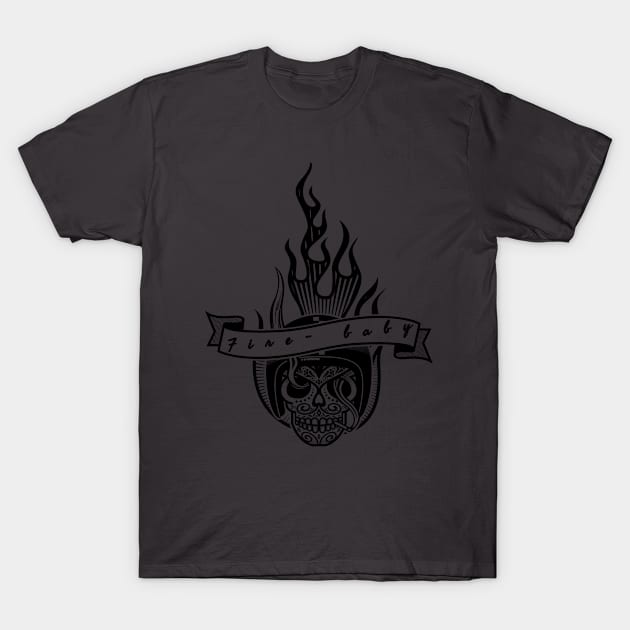 Skull Flames For Days T-Shirt by musicanytime